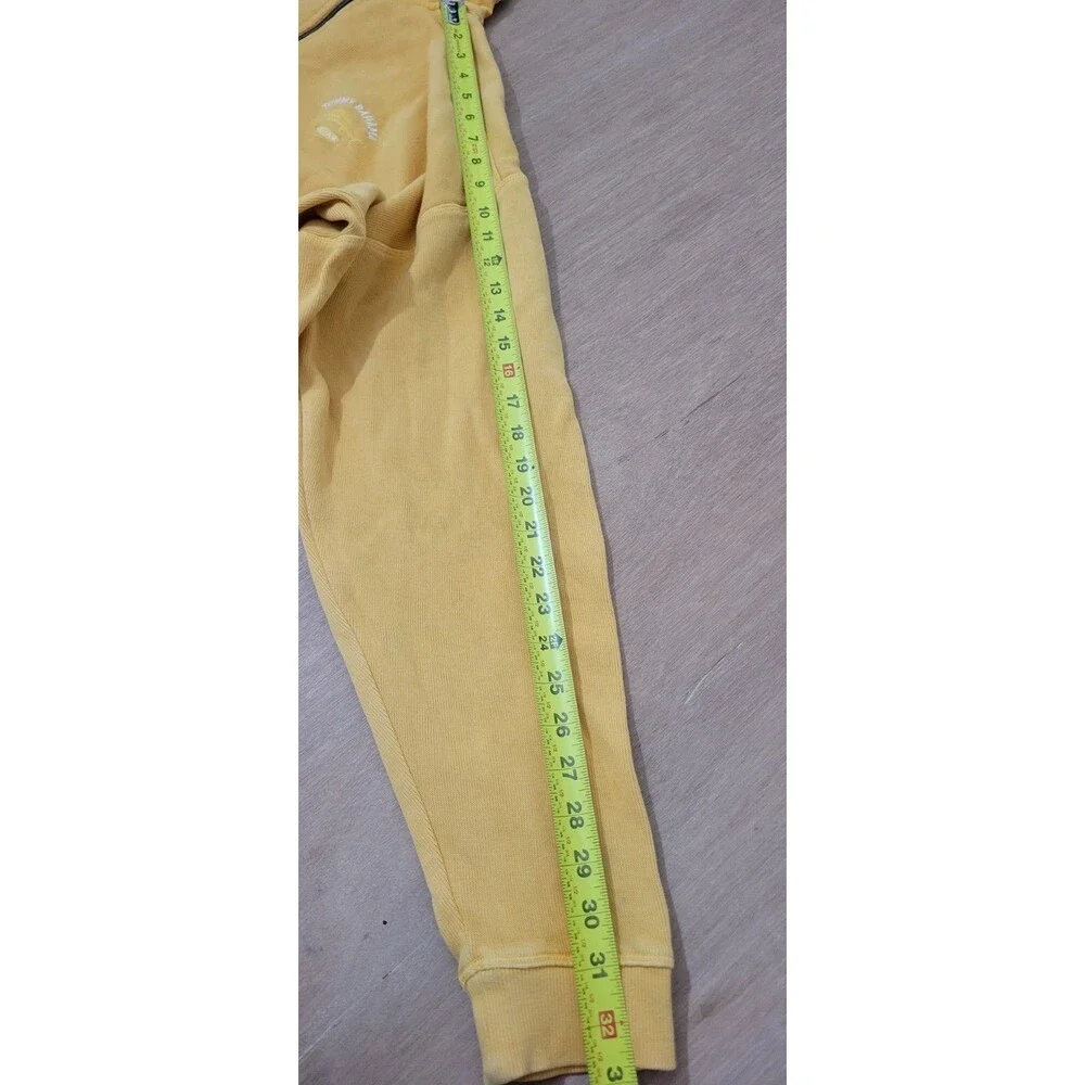Tommy Bahama Relax 1/4 Zip Pullover Sweatshirt Yellow Large Marlin Logo Flaw!